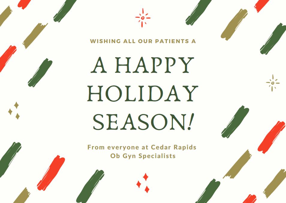 End of the Year Holiday Hours | Cedar Rapids OB GYN